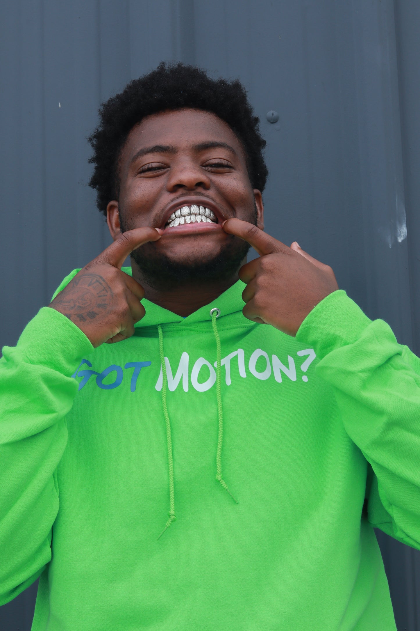 "Got Motion?" Hoodie - (Green/Blue)